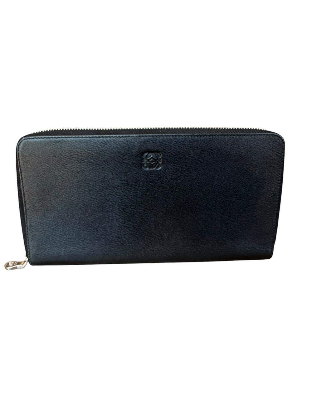 Loewe Black Travel Organizer  Zip Wallet with Embossed Logo